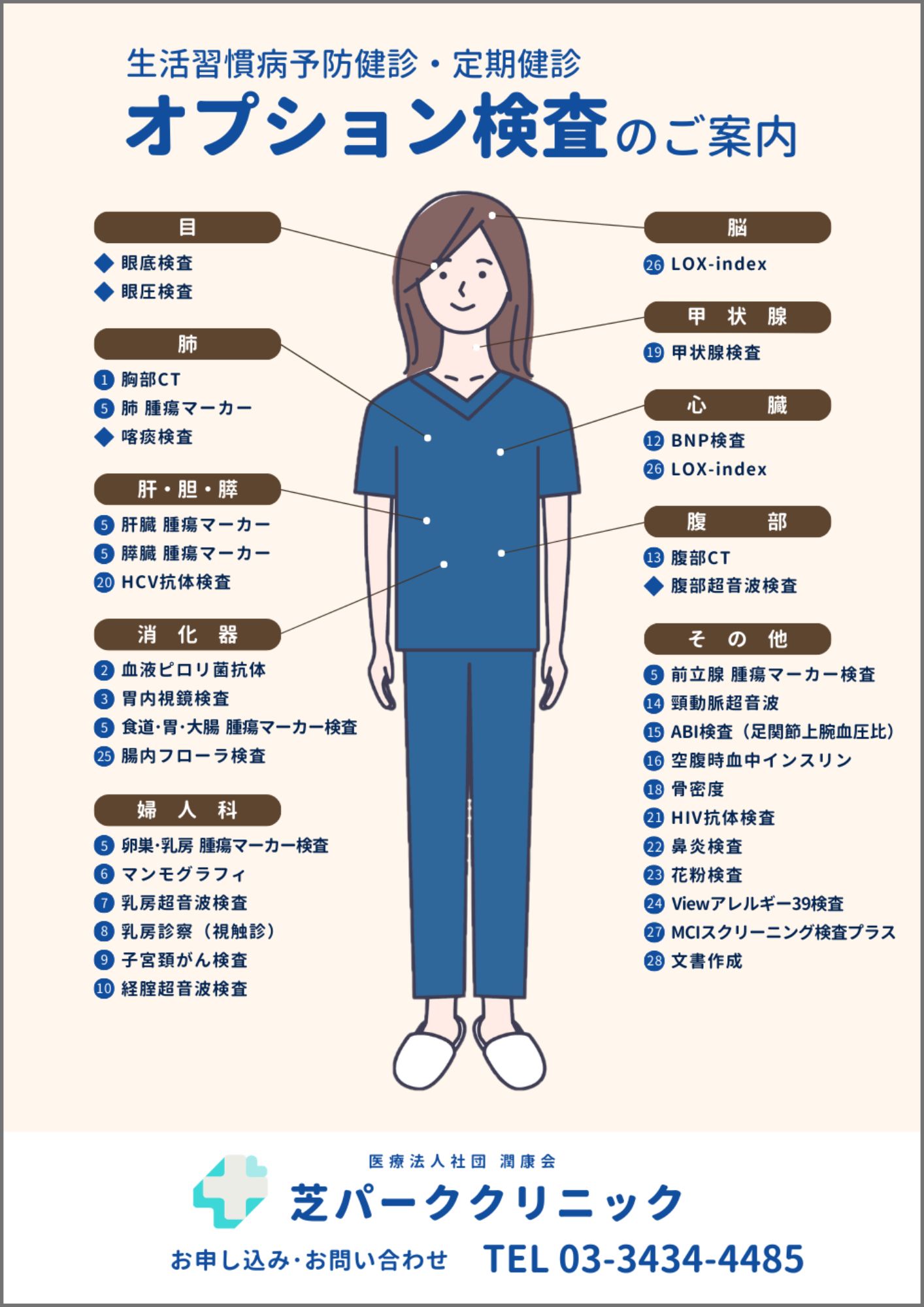 生活習慣病予防検診・定期健診オプション検査についてのご案内